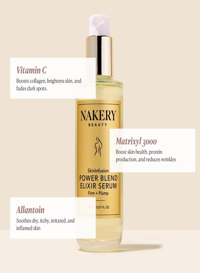Nakery SkinInfusion Facial Oil Serum (5.07 Fl Oz), Anti Aging Collagen Serum with Hyaluronic Acid, Matrixyl 3000 and Vitamin C Oil, Moisturizing Brightening Treatment for Dark Spots and Dry Skin - Image 4